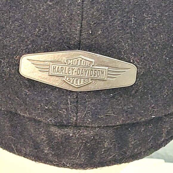 Harley Davidson Men's Hat Flat Ivy Cap Newsies Motorcycle Biker Black - Picture 3 of 6